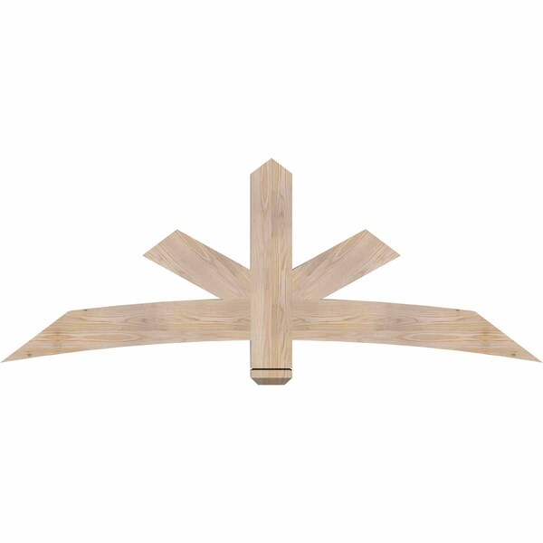 Ekena Millwork Alberta Smooth Timber Gable Bracket, Douglas Fir, 72"W x 27"H x 3 1/2"D x 5 1/2"F, 9/12 Pitch GBW072X27X0406ALB00SDF - main